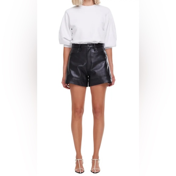 AGOLDE recycled Faux Leather Shorts - Picture 5 of 10